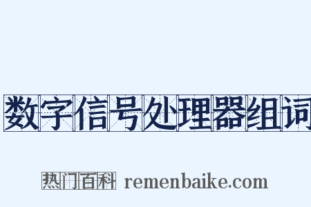 数字信号处理器组词是什么意思的图片